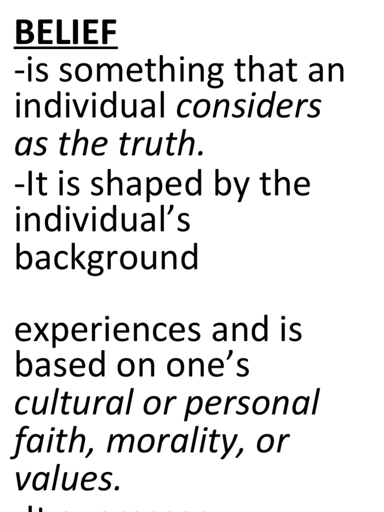 Belief and Conviction PDF