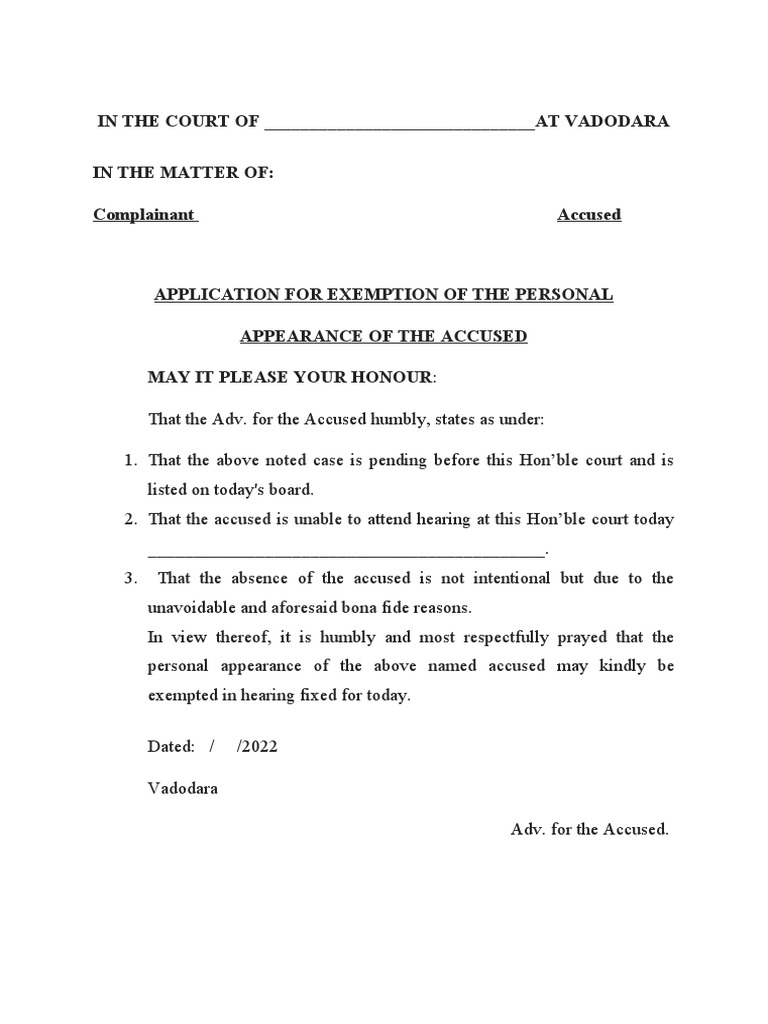 Exemption Report PDF