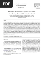 Rheological Characteristics of Synthetic