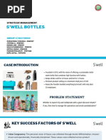 S'Well Bottles: Strategic Management