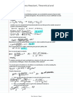 Limiting Reactant, Theoretical Yield, Percent Yield Calculations