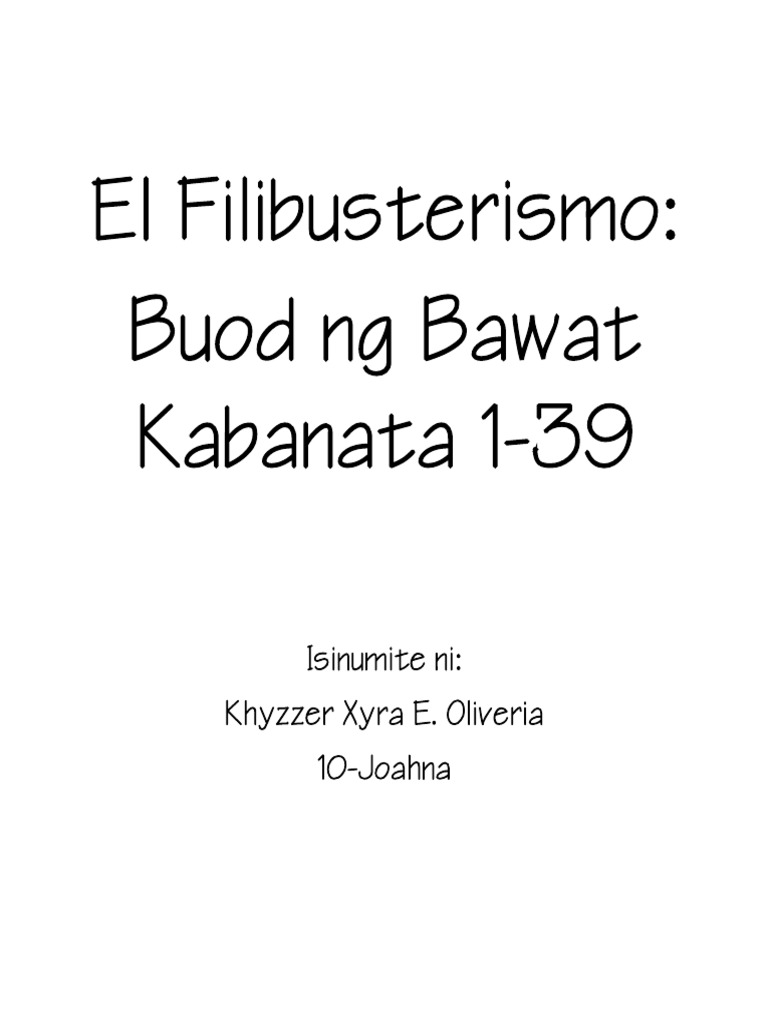 El Filibusterismo PDF PDF