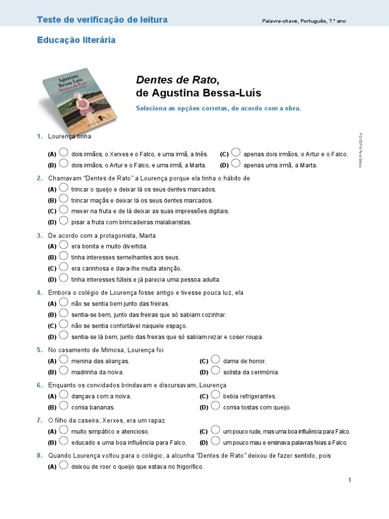 Teste de Leitura: Dentes de Rato | PDF
