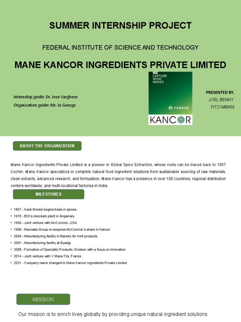 Summer Internship Project Presentation Pdf Warehouse Databases