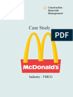 Mcdonalds Report FOR CONTRUCTION MATERIAL MGMT