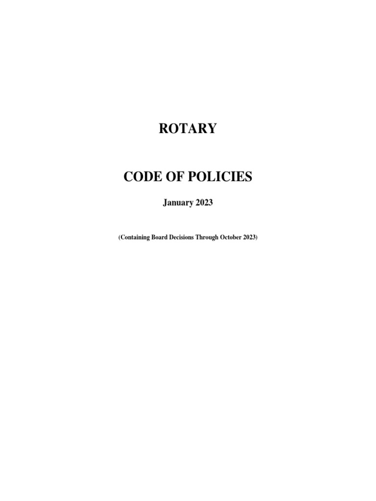 Code of Policies Rotary International en PDF Committee Insurance