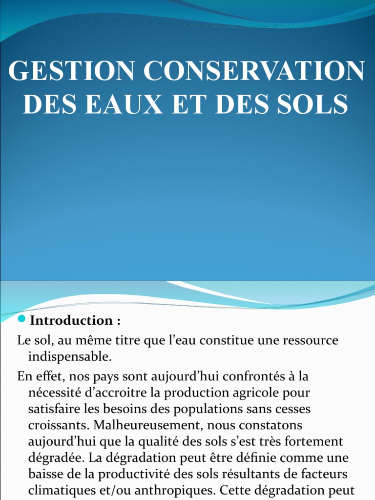 Erosion éolienne et gestion des sols | PDF | Ruissellement | Sol ...