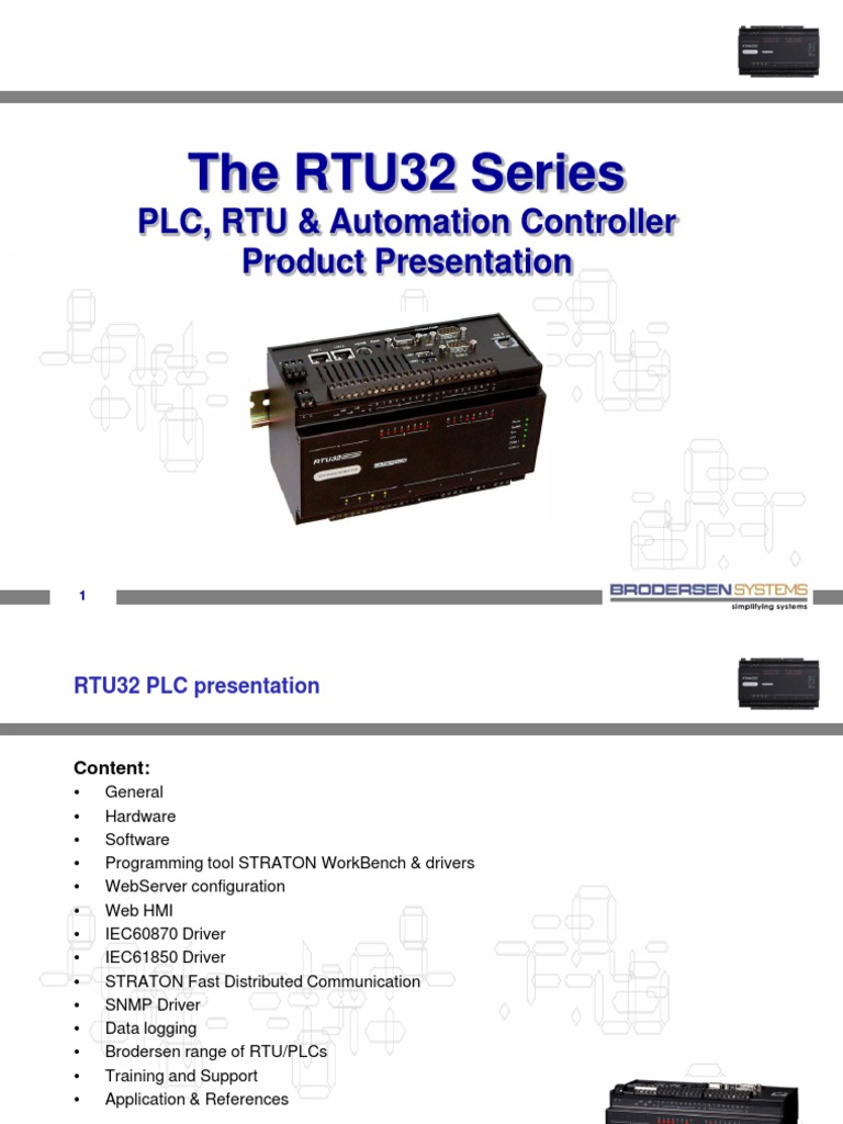 Brodersen RTU32 PLC Overview | PDF | Programmable Logic Controller ...