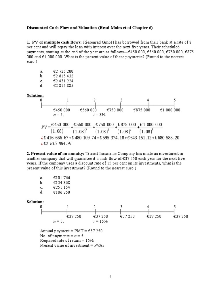 4.discounted Cash Flows and Fundamentals of Valuation | PDF | Present ...
