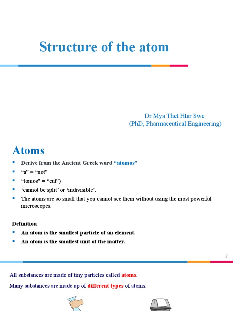 Structure of The Atom | PDF | Atoms | Proton