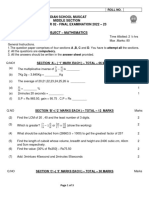 Class 5 - Mathematics - Final Examination - 2022 - 23