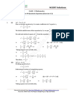 10 Mathematics Ncert ch04 Quadratic Equations Ex 4.3 Ans Ejf PDF