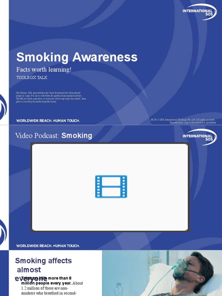 2.1 Smoking Awareness Toolbox Talk PDF Cigarette Electronic