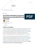 Comparing Ad Performance of Social Networks