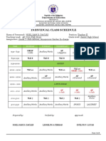 Individual Class Sched 22 23