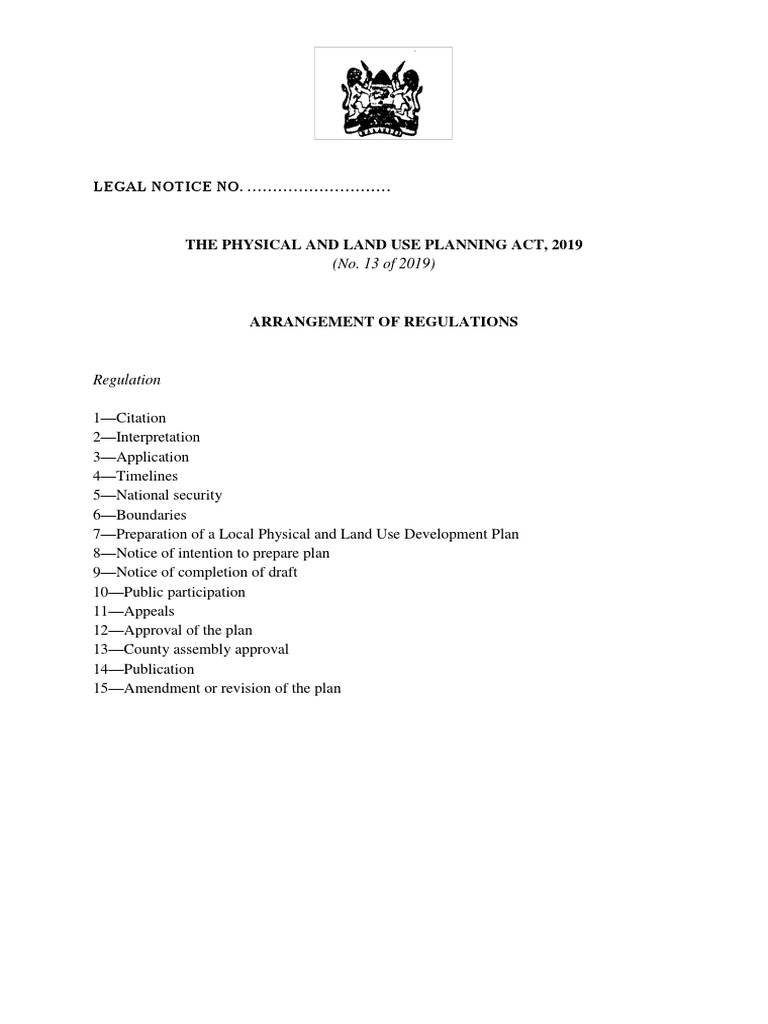 5 Physical and Land Use Planning Local Physical and Land Use