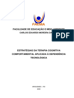 ESTRATÉGIAS DA TERAPIA COGNITIVA COMPORTAMENTAL APLICADA À DEPENDÊNCIA TECNOLÓGICA - Carlos Eduardo Moreira Da Silva