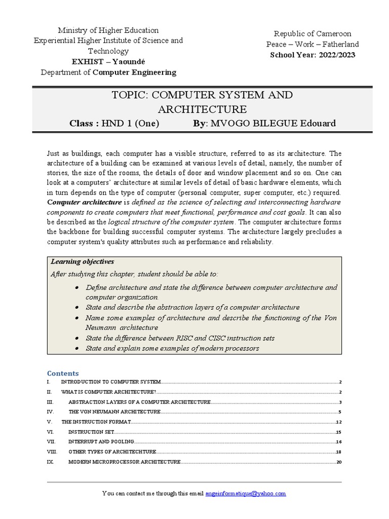 Computer System Architecture | PDF | Random Access Memory | Central ...