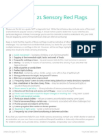 Sensory Red Flags Printable