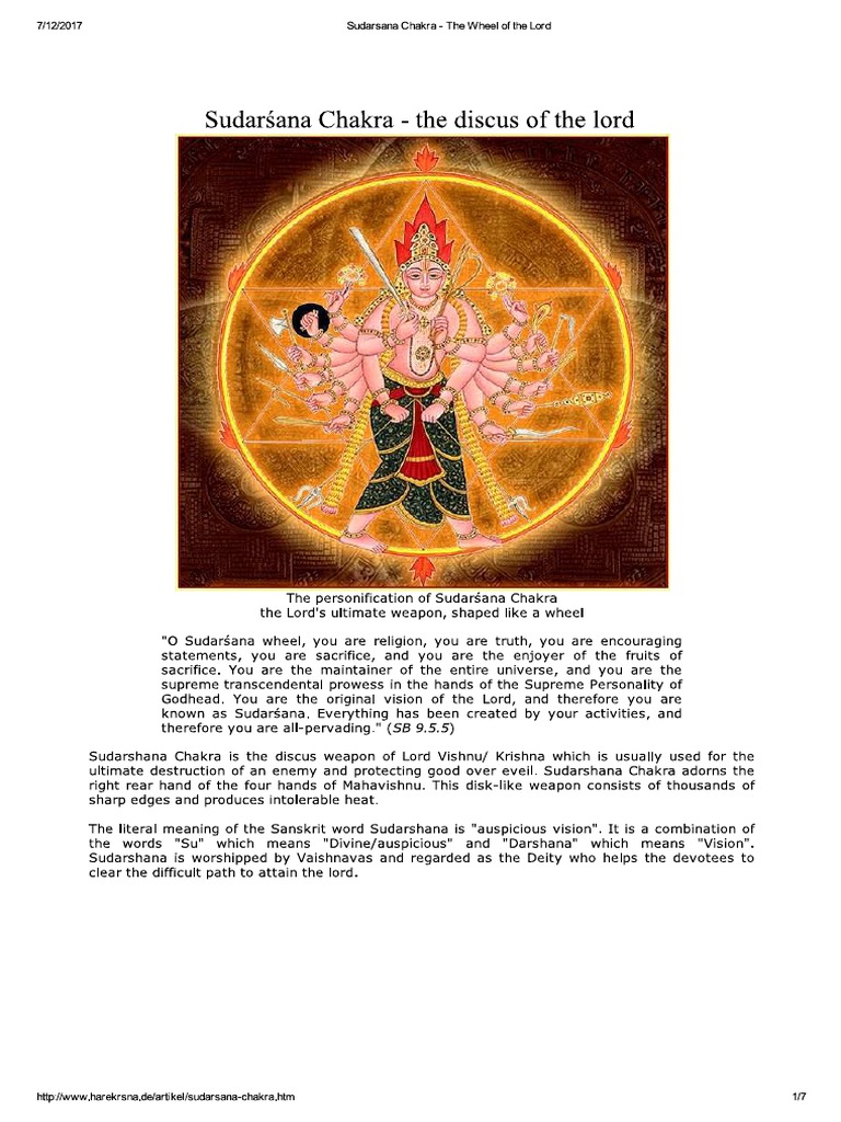 Sudarsana Chakra - The Wheel of The Lord PDF | PDF