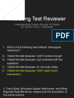 Understanding Culture, Society & Politics Test Review