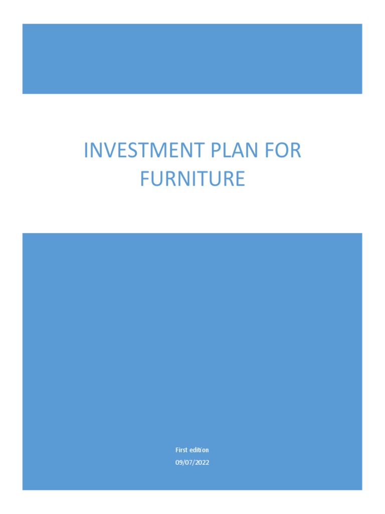 Furniture Investment Plan010615 PDF Net Present Value Salary