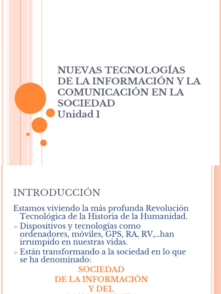 BACH1 - TIC I - Unidad 1 | PDF | Tecnología de información y ...