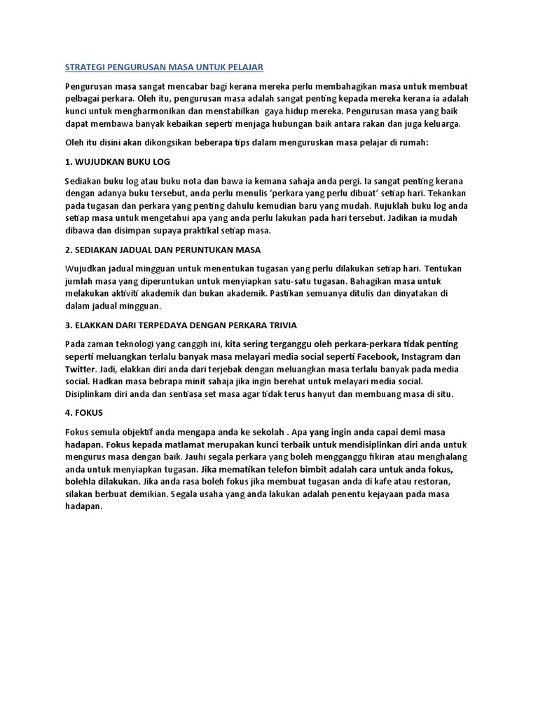 Menguruskan Motivasi, Cabaran dan Pengurusan Masa untuk Pelajar Dewasa