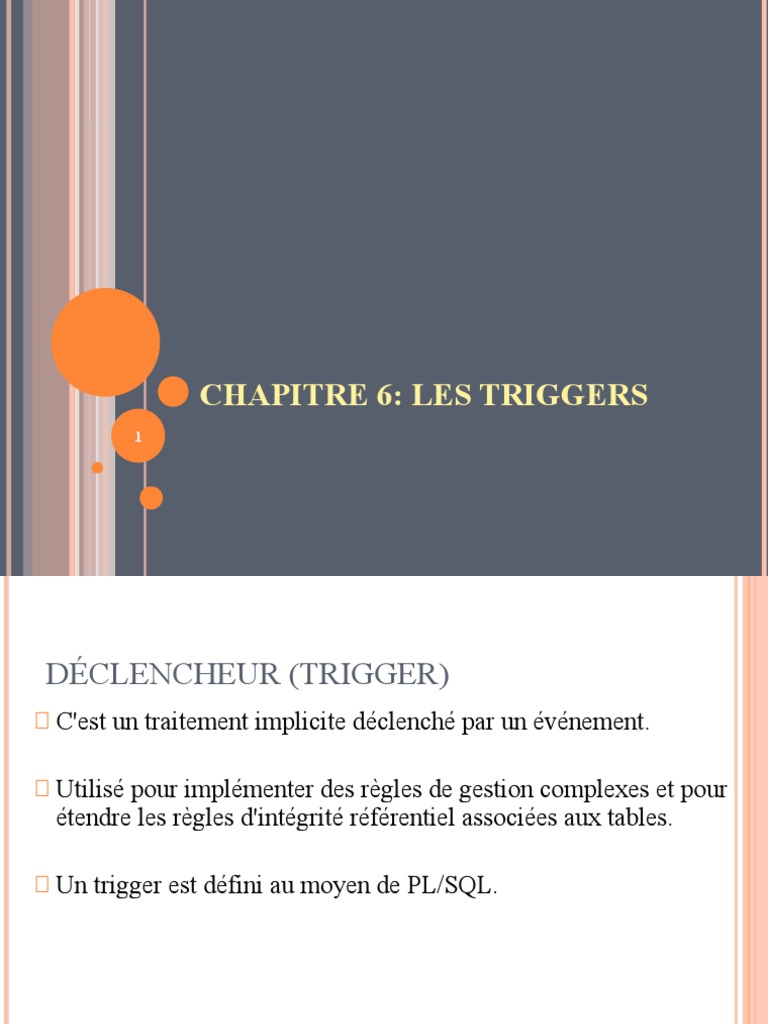 Comprendre les Triggers en Informatique | PDF | SQL | Informatique