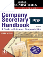 The Company Secretary's Handbook: A Guide To Duties and Responsibilities