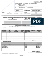 Revised SWORN STATEMENT OF ASSETS, LIABILITIES AND NET WORTH