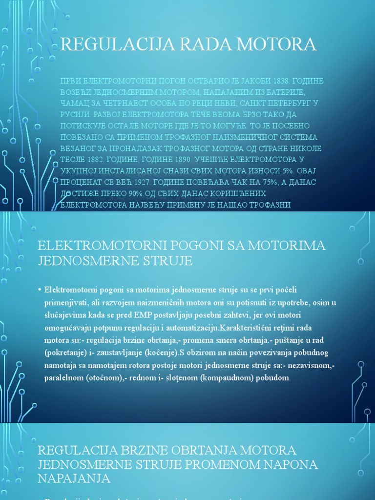 Prezentacija Regulacija Rada Motora | PDF