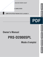 Prs-d2000spl Manual en FR de NL It Es Ru