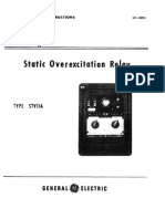 Static Overexcitation Relay Instructions