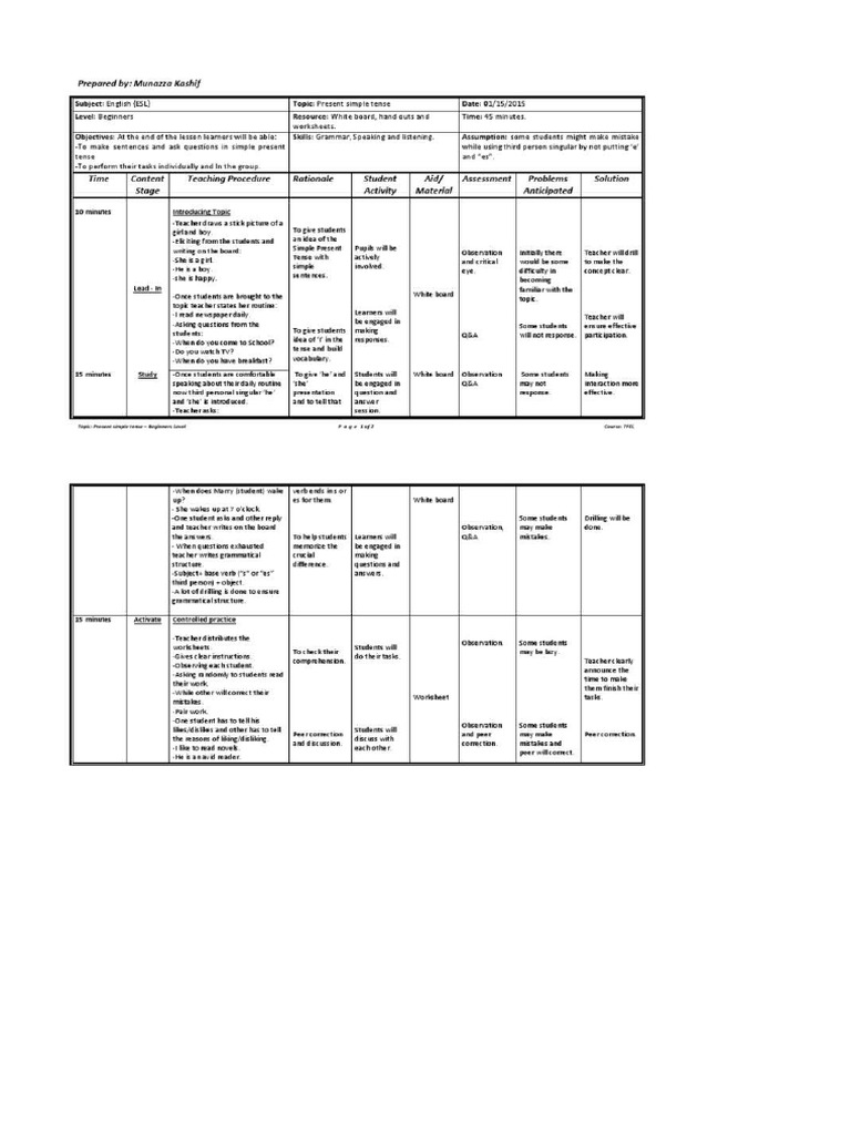 Present Simple PL | PDF