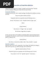 Comparative and Superlative Adjectives