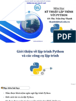 01-Giới thiệu về lập trình Python và các công cụ lập trình