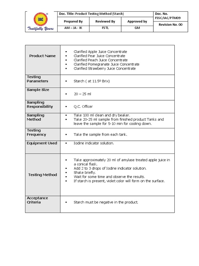 FSSC Iac PTM-09 | PDF