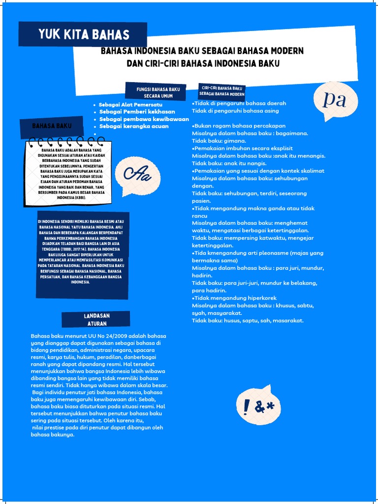 Bahasa Indonesia Baku Sebagai Bahasa Modern Dan CiriCiri Bahasa