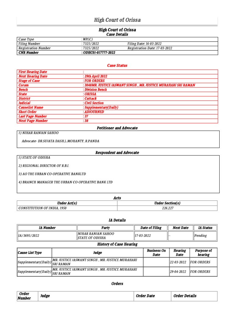 Case Status Search by Case Number Download Free PDF Public Law