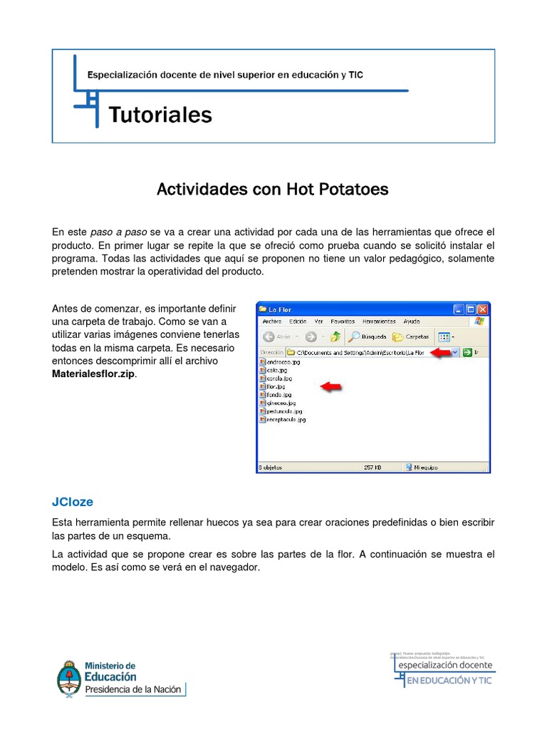 Actividades Interactivas con Hot Potatoes | PDF | HTML | Archivo de ...