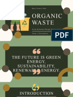 Green Cream Illustration Organic Waste Presentation