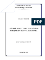 Chính Sách Phát Triển Kinh Tế Nông Nghiệp Hàng Hóa Của Tỉnh Sơn La