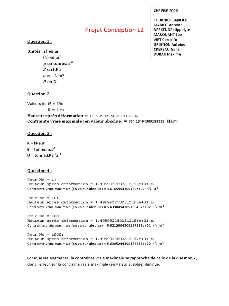 Analyse des contraintes et déformations | PDF
