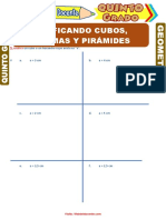 Graficando Cubos Prismas y Pirámides para Quinto Grado de Primaria