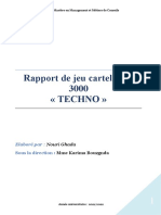 Rapport de Jeu Cartel Euro 3000 Techno : Elaboré Par