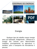 Fontes modernas de energia: renováveis e não renováveis