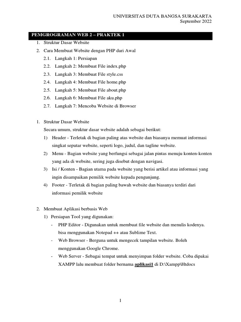 Pemrograman web 2 2022 pdf