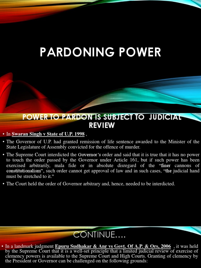 Judicial Review of Pardon Powers | PDF | Law