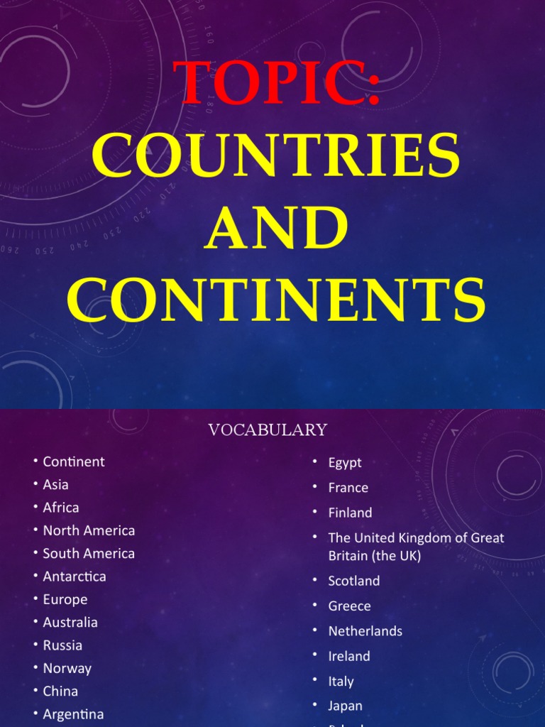 Countries and Continents | PDF